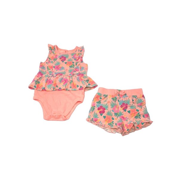 Baby Girl's Outfits - Peach Floral, Red‎ & White Check, Turquoise & White -24 M - Picture 6 of 8